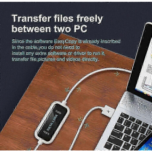 USB Bridge Cable for Computer to Computer Data Transfer, 8465B Compatible, High Speed Sync Cable 2