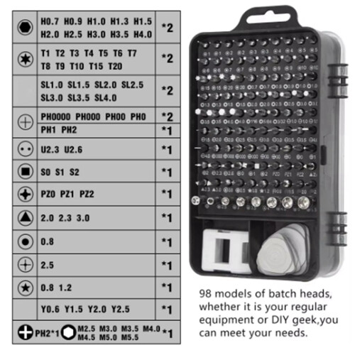 2X 115-in-1 Precision Screwdriver Set for Electronics PC Laptop Phone  Repair Professional Tools Kit 2
