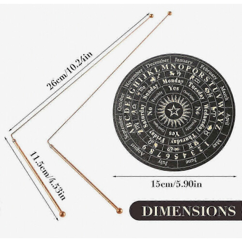 Copper Dowsing Rod Kit with 2 Divining Rods, Dowsing Pendulum and Divination Mat for Water or Treasure Detection 2