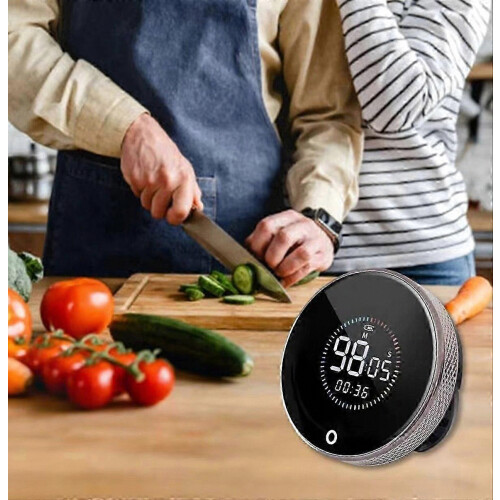 LED Color Display Timer with Magnetic Backing for Kitchen, Beauty, Exercise, and Time Management 2