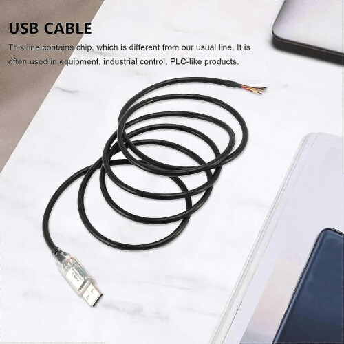 1.8m USB to RS485 Serial Cable for Industrial Control Equipment, Durable Wire End Adapter Cord 1
