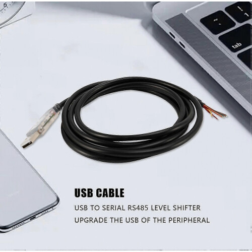 1.8m USB to RS485 Serial Cable for Industrial Control Equipment, Durable Wire End Adapter Cord 2