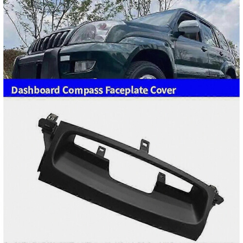 Dashboard Clock Frame Cover with Compass Faceplate, Push Switch Frame for Toyota Prado LC120 and Prado 1