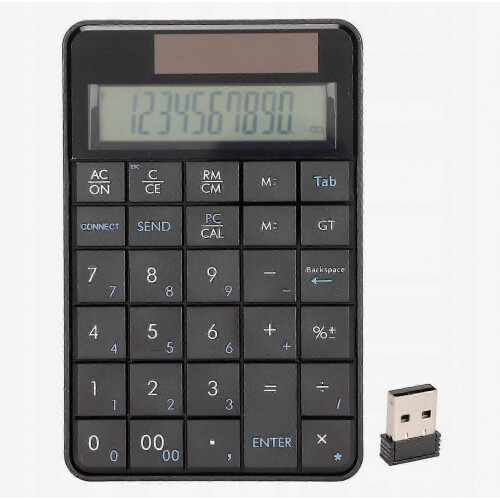 Numeric Keypad with Integrated Calculator and Multiple Mathematical Functions, Compact External Number Pad for Office an 1