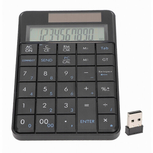 Numeric Keypad with Integrated Calculator and Multiple Mathematical Functions, Compact External Number Pad for Office an 2