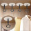 Heavy Duty Adhesive Hooks for Wall and Ceiling Decor, 4 Pack Hanging Hooks with Strong Self-Adhesive Backing 2