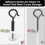 Heavy Duty Adhesive Hooks for Wall and Ceiling Decor, 4 Pack Hanging Hooks with Strong Self-Adhesive Backing 3