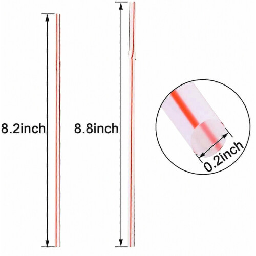 8-Inch Disposable Plastic Drinking Straws, 200 Count, Clear for Everyday Use 2