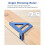 Adjustable Angle Measuring Tool, Aluminum Alloy Protractor for Woodworking, 45/90 Degree Miter Triangle Ruler 2