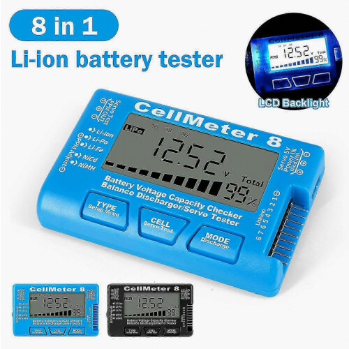8 Cell Battery Tester with LCD Display and Discharge Function for Digital Battery Capacity Analysis 2