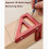 Adjustable Angle Measuring Tool, Aluminum Alloy Protractor for Woodworking, 45/90 Degree Miter Triangle Ruler 3