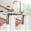 Under Window Folding Kitchen Mixer Tap, 2 Spray Modes, 360-Degree Swivel Spout, Brushed Finish 3