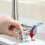 Under Window Folding Kitchen Mixer Tap, 2 Spray Modes, 360-Degree Swivel Spout, Brushed Finish 4