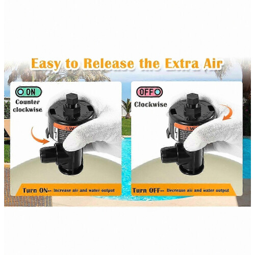 High-Flow Air Relief Valve for Pool and Spa Filters with Manual Assembly, Durable Replacement Part 2