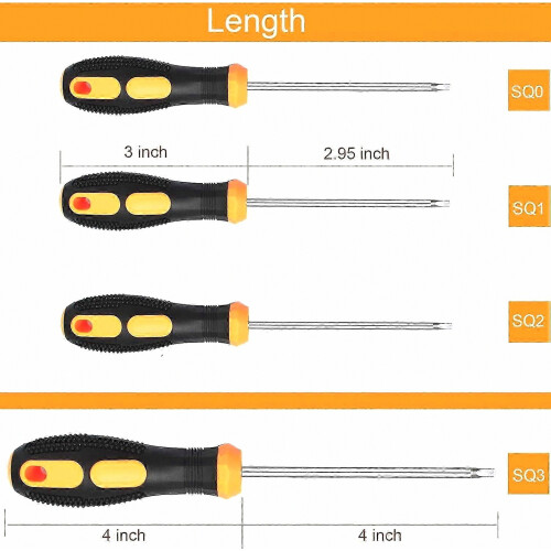 Precision Screwdriver Set with Magnetic Tips, 4 Sizes for Tool Kits, Compact and Durable for Home Repairs 1