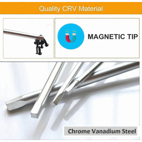 Precision Screwdriver Set with Magnetic Tips, 4 Sizes for Tool Kits, Compact and Durable for Home Repairs 2