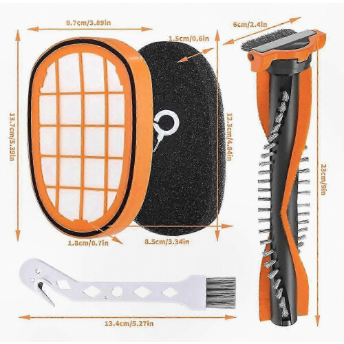Replacement Filter and Brush Set for Speedpro Max Vacuum Cleaner, Washable Dust Filter and Cleaning Brush 2