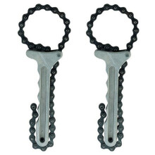 2X Filtre à Huile Clé à Chaîne Pince Dissolvant Clé à Filtre Moteur de Voiture Grille D'Huile Filtre Clé à Chaîne Poignée Clé Démontage