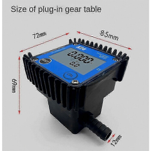 Digital Flow Meter with Display for Gear Systems, 0.1-7 L/Min, Accurate Liquid Measurement for Industrial Use 1