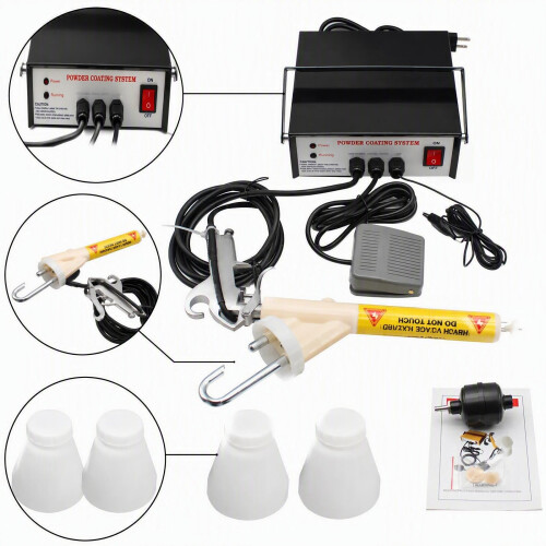 Portable Powder Coating System Paint Gun Coat Electrostatic DIY Spraying Machine