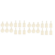 24 Uds Tablas de Cortar de Madera con Manejar Tabla de Cortar de Madera Tablones Sin Terminar para Decoración de Cocina Casera