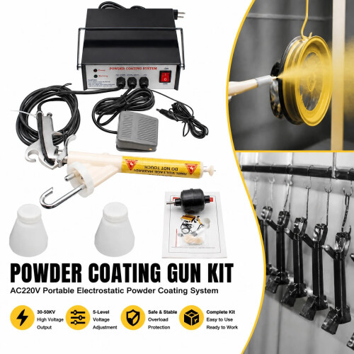 Portable Powder Coating System Paint Gun Coat Electrostatic DIY Spraying Machine 2