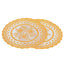 Platzsets Gold 20x20cm 2 Stück PVC Tischdeko