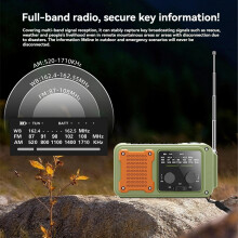 Emergency Hand Crank Radio Full-Band AM FM NOAA NOAA Weather Radio SOS LED Flashlight Power Bank Solar Radio B