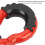 2x D-Ring-Schäkel 2,7t rot für Abschleppgurt 2