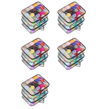 15 Pack Clear Yarn Storage Bags, Yarn Storage Organizer Tote Bag for Knitting Needles Crochet Hooks Yarn Balls Yarn