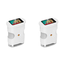 2pcs Handheld Microscope for Kids with 2In HD Screen 50-1000X Pocket Microscope Educational Birthday Gift White
