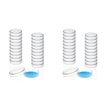 60 Pack 60 X 15 mm Plastic Petri Dishes with Lids, Deep Clean, Sterile Petri Plates, Sterile Petri Dish for Science