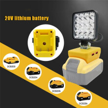 16 LED-Werklampen, Schijnwerpers, Buitenwerk, Vissen, Draagbare Noodverlichting voor Gereedschap, voor  20V Lithium-Accu