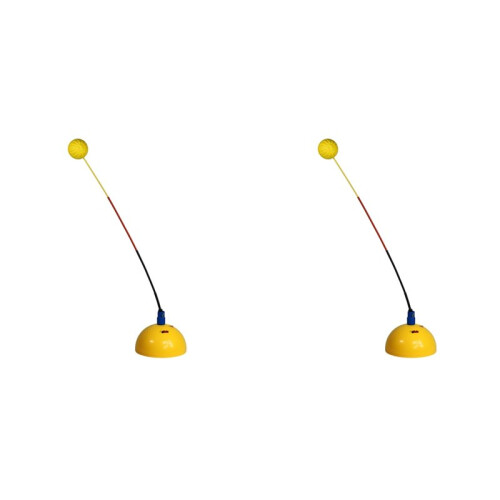 2X Professional Tennis  Trainer Tennis Swing Practice Training Tool Improve Skill Rebound with Trainer Baseboa