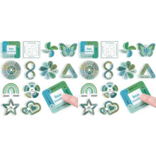 Mood Calming Sensory Stickers,72PCS Textured Anxiety Strips for Kids Adults,Tactile Breathing Mindfulness Fidget Sticker