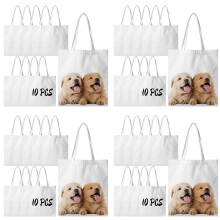 40X Bolsas de Mano para Sublimación en , Bolsa de Lona de Poliéster de 15 X 13 Pulgadas para Manualidades, Bolsa de Transferencia de Calor para