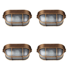 4X Retro Moisture Explosion-Proof Outdoor Wall Light Vintage Waterproof E27 Ceiling Lamp Porch Lighting