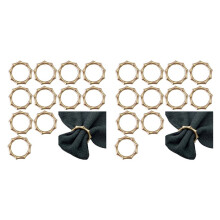 Gold Napkin Rings Set of 24 Matte Bamboo Napkin Rings for Dining, Holiday Decor, and Wedding Table Settings