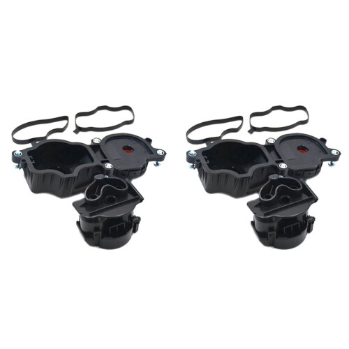 2X Engine Breather Separator Crankcase Oil Filter Ventilation Valve Kit for  3 Series E46 E61 E81E 90 E83 11127799224