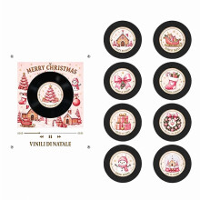 Vinyl Record Player Fridge Magnet - Programmable with LED for Christmas Gift