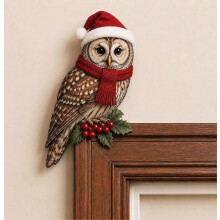 Décoration de porte en bois en forme de mésange à tête noire, adorable statuette d'angle en forme d'oiseau, figurines A