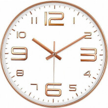 Horloge murale 30 cm avec chiffres, silencieuse, en plastique, à pendule, à quartz, idéale pour le salon, la chambre, le bureau ou le restaurant.