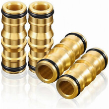 Garden Hose Connectors, Double Male Hose Connectors, Brass Hose Fittings for Garden Hose Tap (4 Sets)