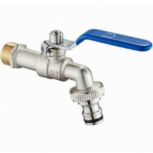 Hochwertiger 1/2-Zoll-Wasserhahn aus Messing, rost- und frostbeständig, für Garten, Waschmaschine und Regentonne.