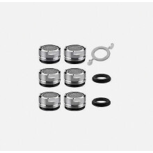 6 Pieces M24 Faucet Aerator, Water Saving Faucet Aerator with Stainless Steel and ABS Filter