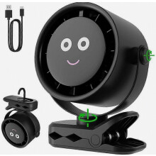 Kannettava tuuletin - 4000 mAh:n pieni hiljainen pöytätuuletin klipsikiinnikkeellä, ladattava USB-laitteella, 5 nopeutta, 360 asteen kierto, LED-