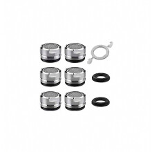 6 Pieces M24 Faucet Aerator, Water Saving Faucet Aerator with Stainless Steel and ABS Filter