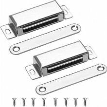 Magnetic closure kit for cupboard doors, with a pulling capacity of up to 40 kg, robust magnetic closure for furniture, drawers, shower doors, ca