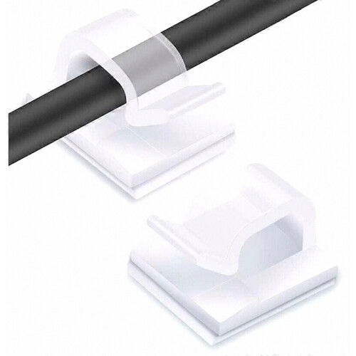 120 Pieces Cable Clips, Adhesive Cable Ties, Cable Organizer, Self-Adhesive Cable Clips, Electrical Cable Clips for Cable Management, Transparent