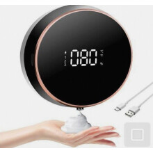 Distributeur de savon automatique mural, distributeur de savon électrique, rechargeable avec affichage de la température, convient aux enfants et